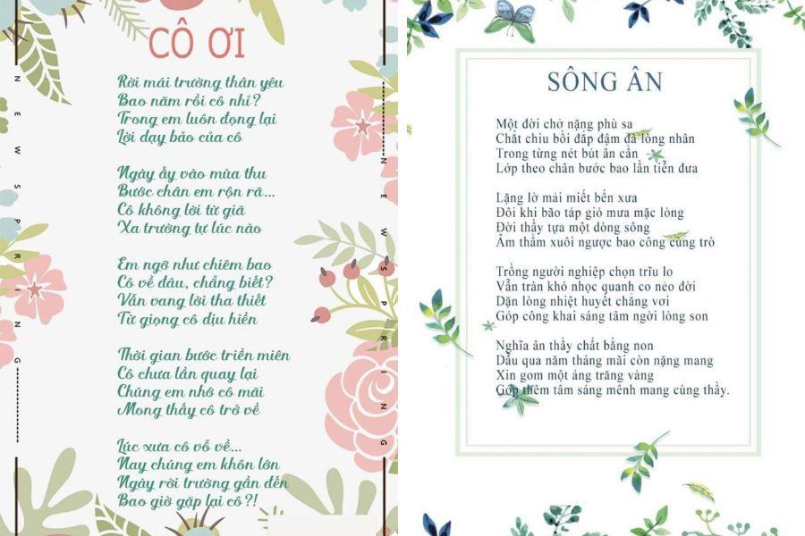 Khung Viền Vẽ Hoa Trang Trí Góc Giấy A4 Ấn Tượng Cho Ngày 20/11